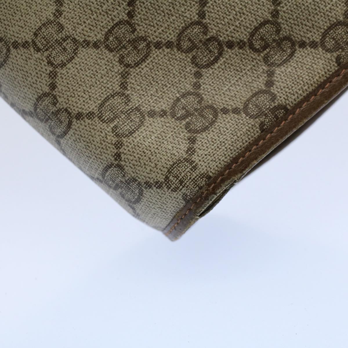 GUCCI GG Canvas Web Sherry Line Clutch Bag Beige Red 89.01.030 ar10211