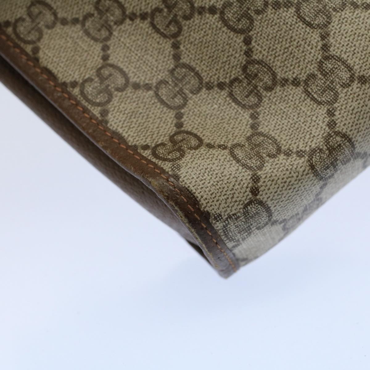 GUCCI GG Canvas Web Sherry Line Clutch Bag Beige Red 89.01.030 ar10211