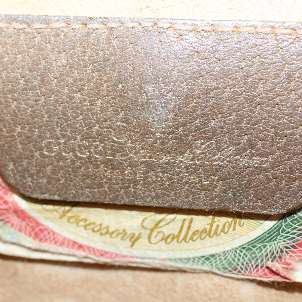 GUCCI GG Canvas Web Sherry Line Clutch Bag Beige Red 89.01.030 ar10211