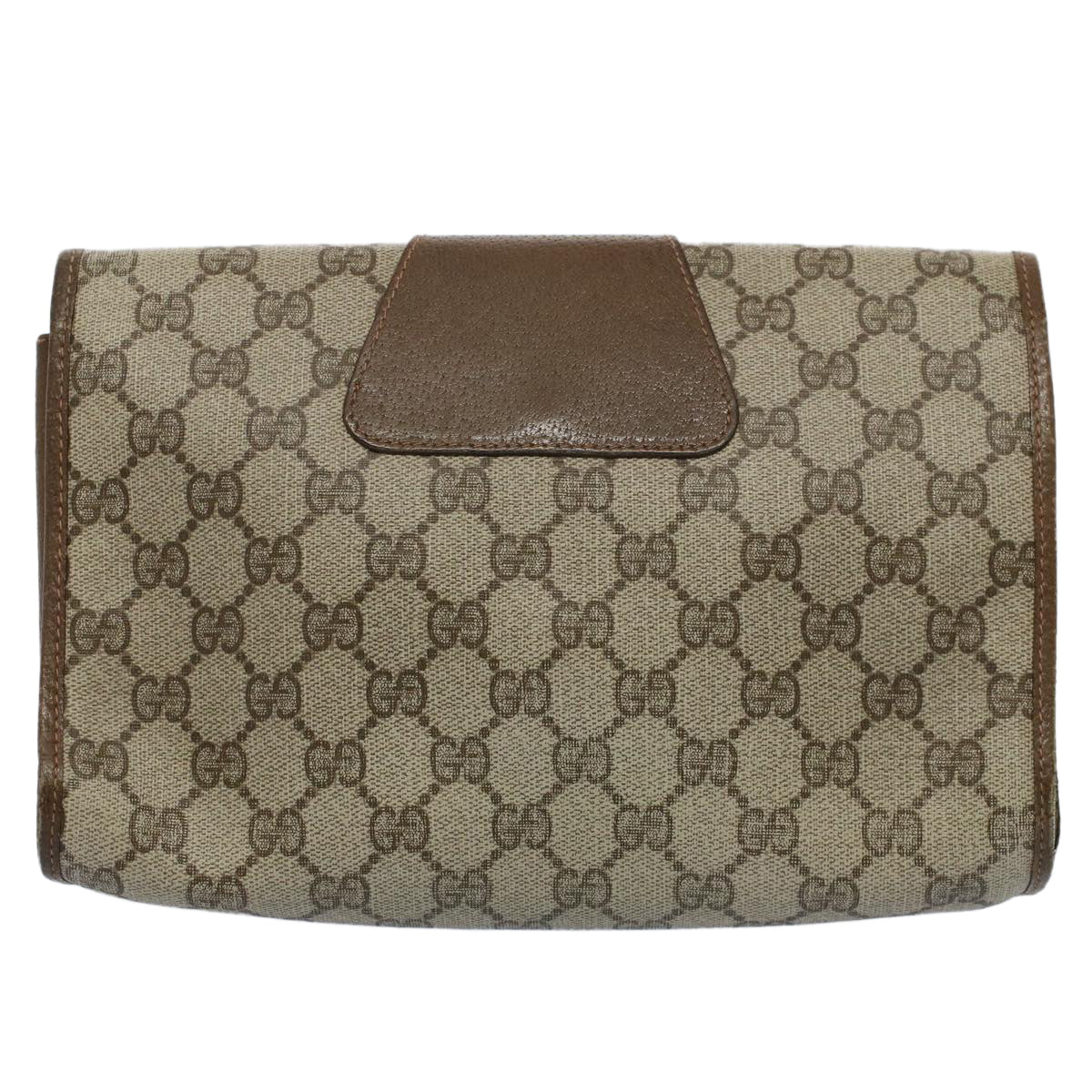 GUCCI GG Canvas Web Sherry Line Clutch Bag Beige Red 89.01.030 ar10211