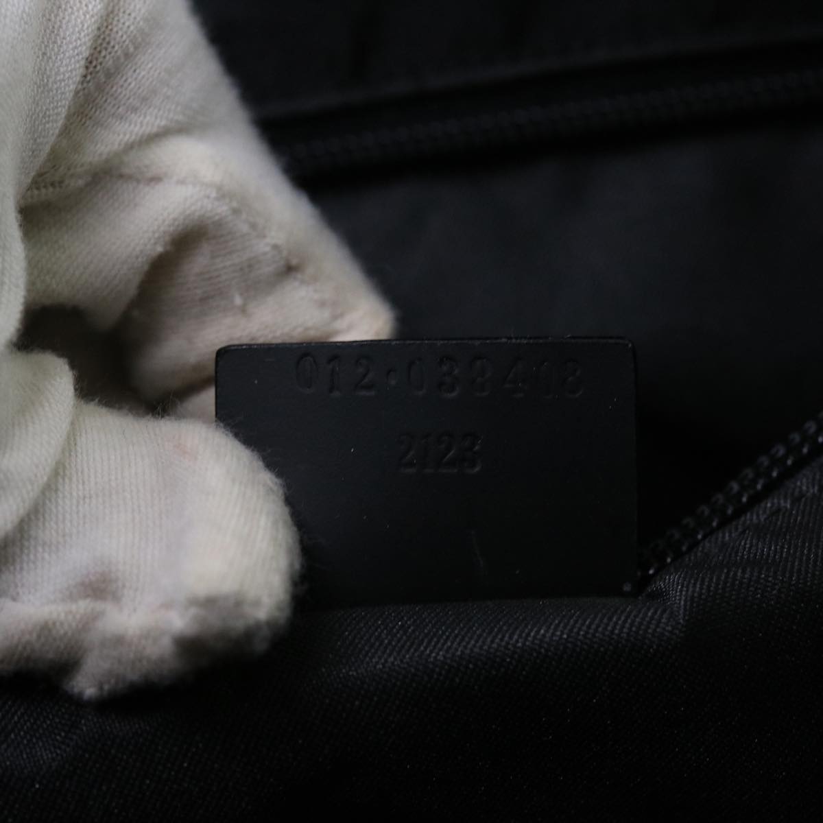 GUCCI GG Canvas Shoulder Bag Nylon Black ar10247