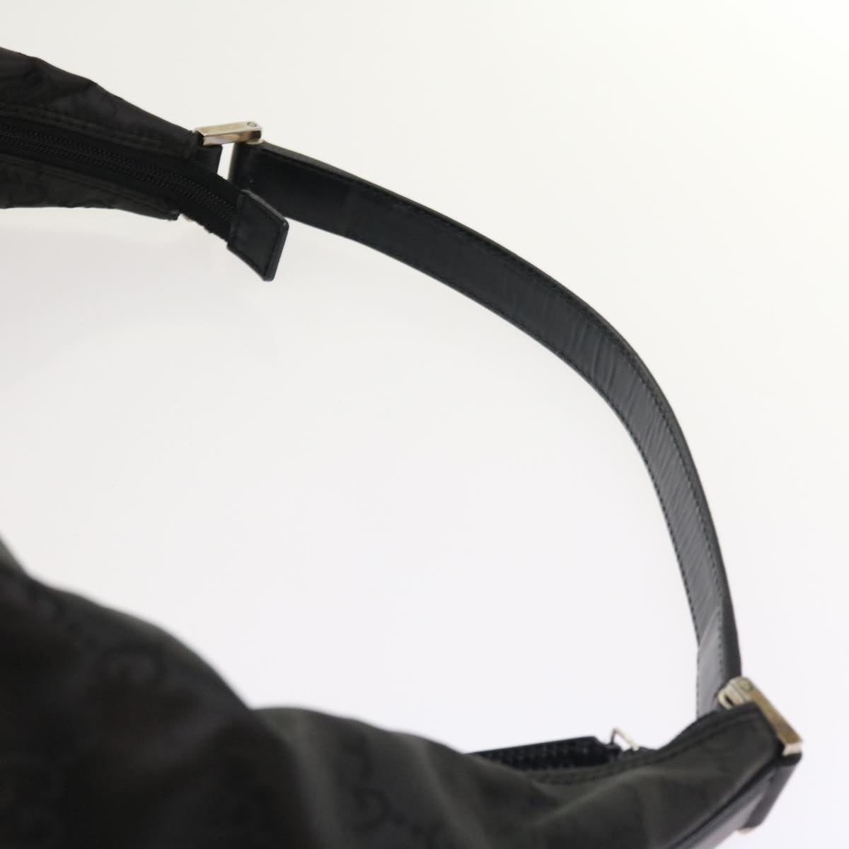 GUCCI GG Canvas Shoulder Bag Nylon Black ar10247