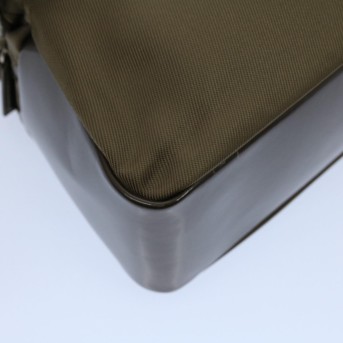 GUCCI Bamboo Hand Bag Nylon Canvas Khaki 000 1014 0575 5 ar10278