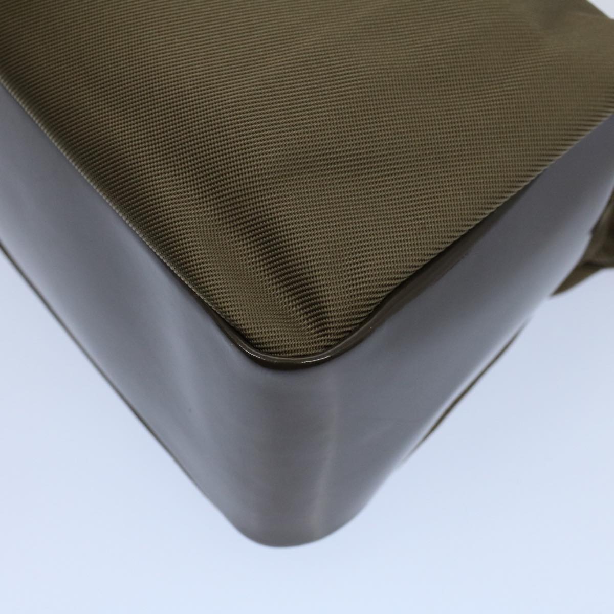 GUCCI Bamboo Hand Bag Nylon Canvas Khaki 000 1014 0575 5 ar10278