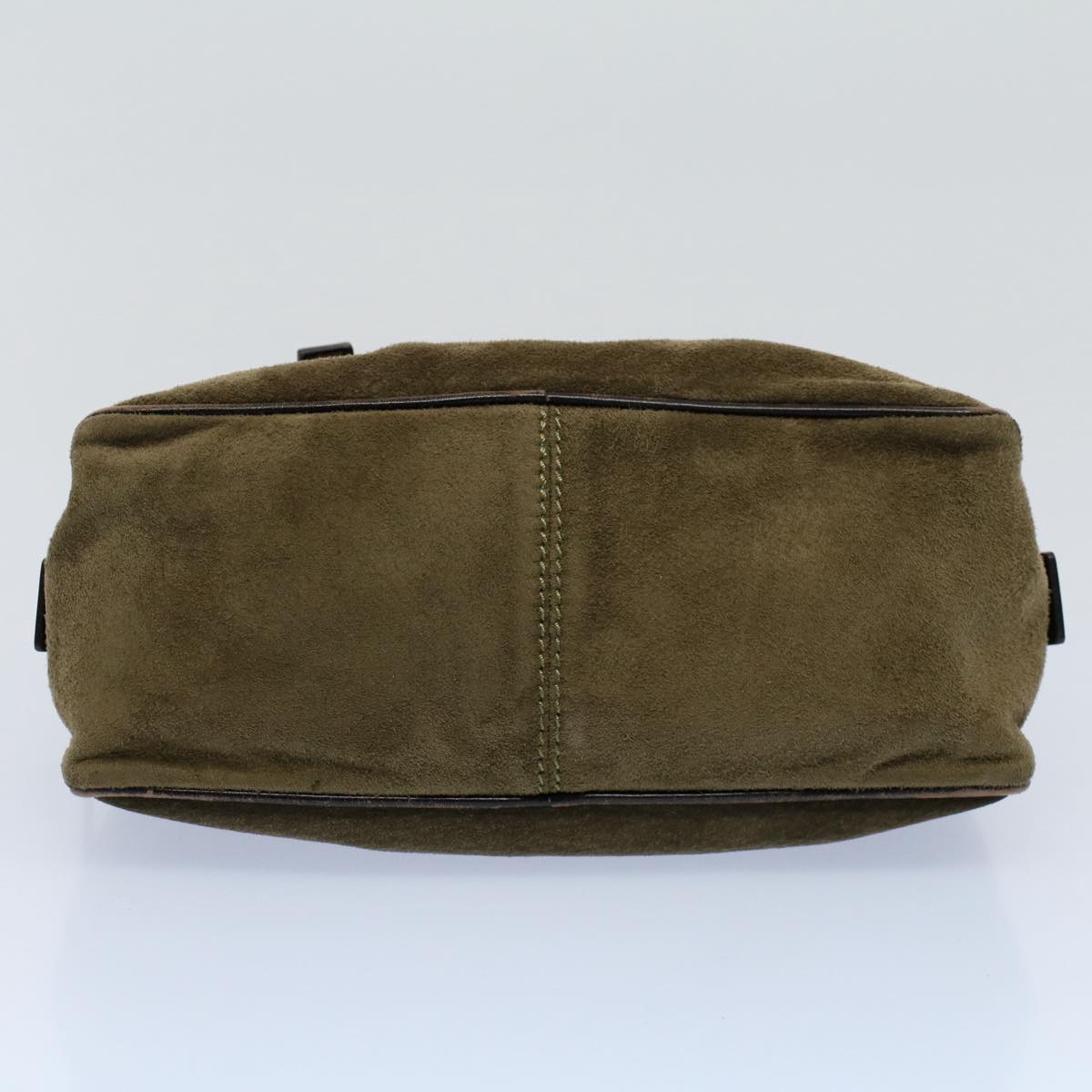 FENDI Shoulder Bag Suede Khaki ar10279