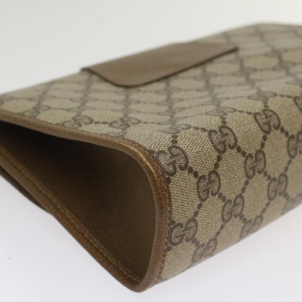 GUCCI GG Canvas Web Sherry Line Clutch Bag Beige Red 89 01 030 ar10304