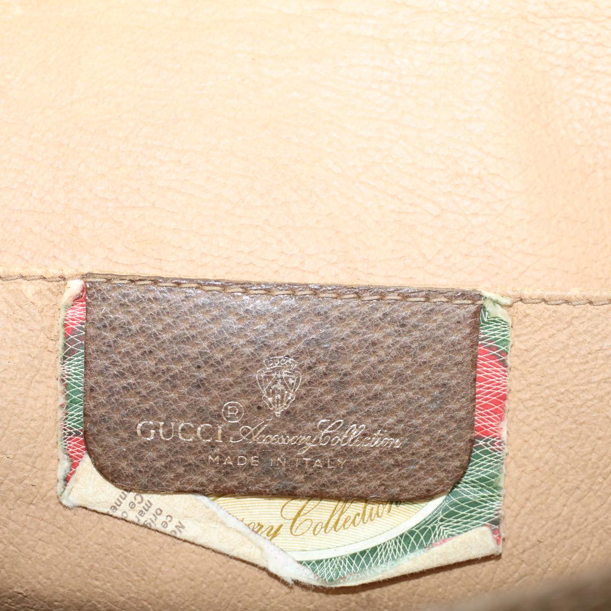 GUCCI GG Canvas Web Sherry Line Clutch Bag Beige Red 89 01 030 ar10304