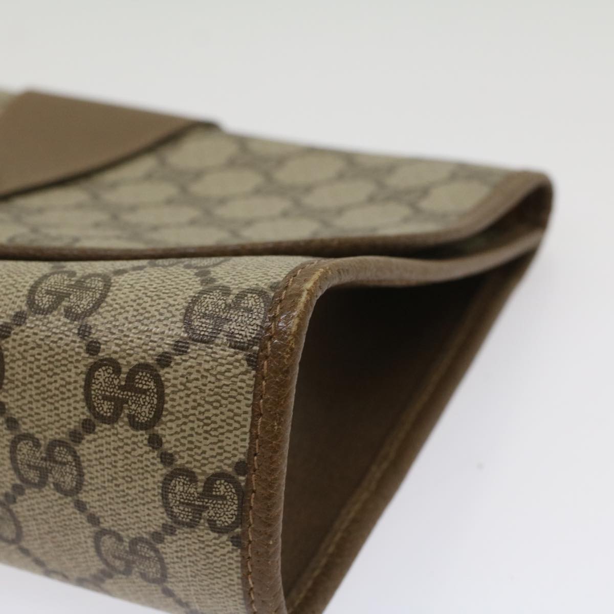 GUCCI GG Canvas Web Sherry Line Clutch Bag Beige Red 89 01 030 ar10304