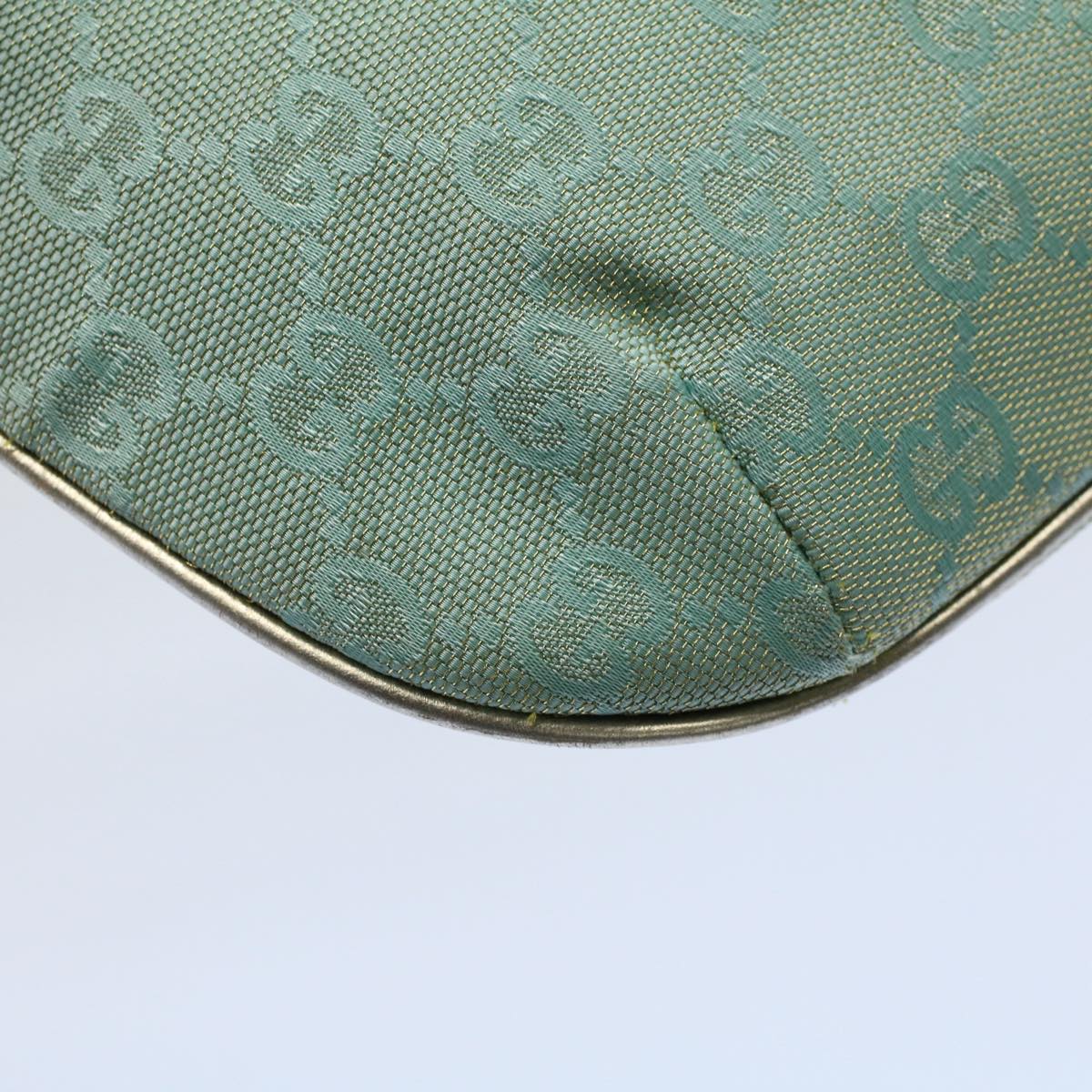 GUCCI GG Canvas Shoulder Bag Light Blue Gold ar10312