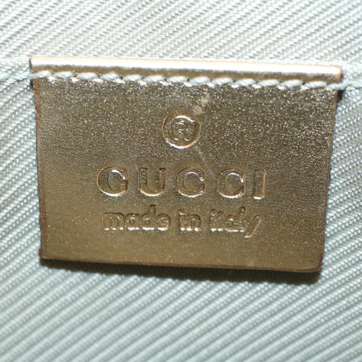 GUCCI GG Canvas Shoulder Bag Light Blue Gold ar10312