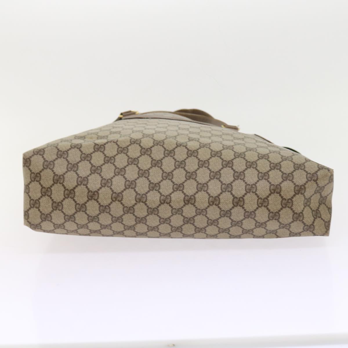 GUCCI GG Canvas Tote Bag PVC Leather Beige ar10314