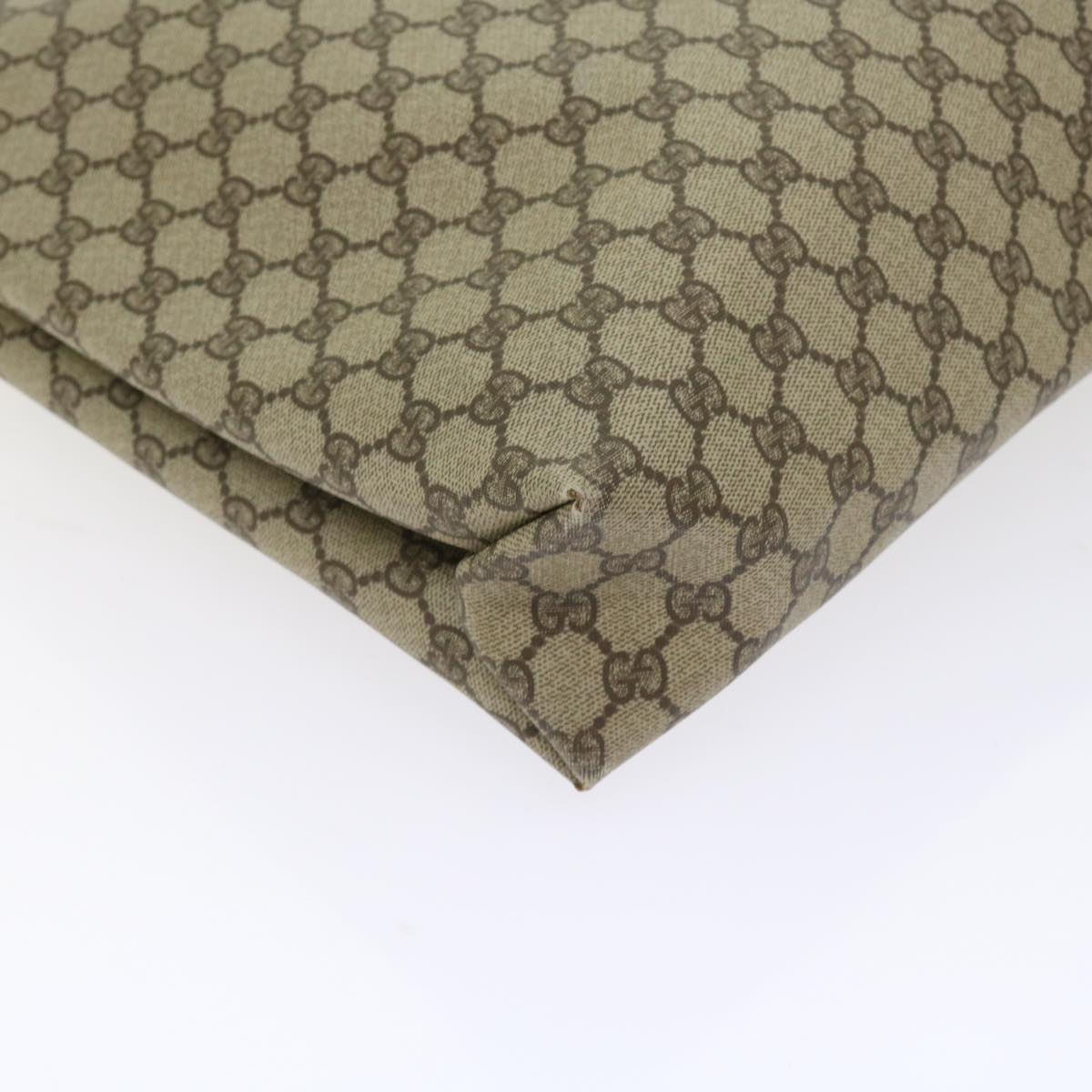 GUCCI GG Canvas Tote Bag PVC Leather Beige ar10314