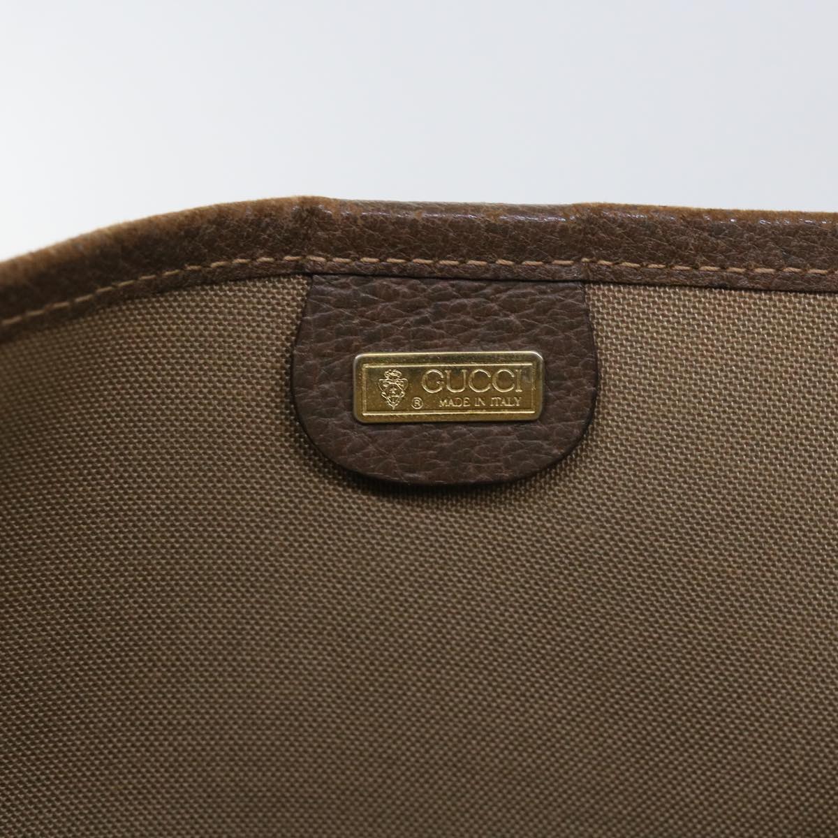 GUCCI GG Canvas Tote Bag PVC Leather Beige ar10314