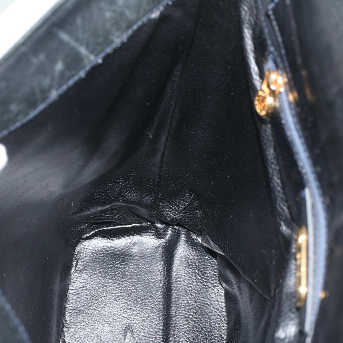 FENDI Shoulder Bag Leather Black ar10320