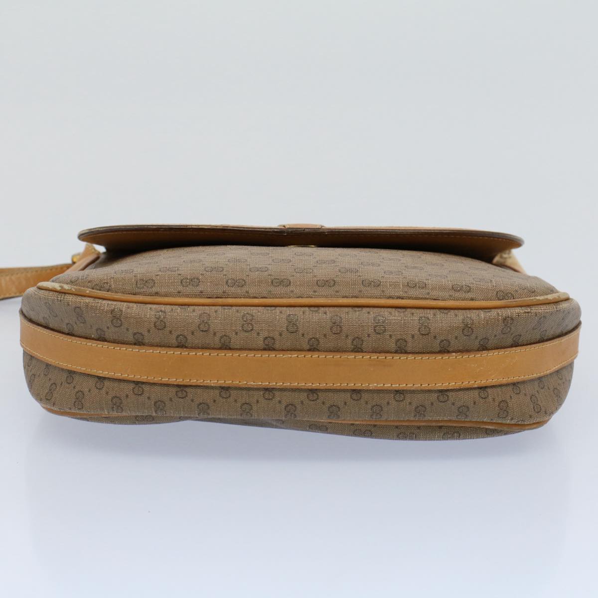 GUCCI Micro GG Canvas Shoulder Bag PVC Leather Beige 001 115 4425 ar10321