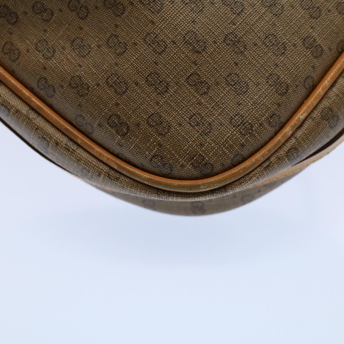 GUCCI Micro GG Canvas Shoulder Bag PVC Leather Beige 001 115 4425 ar10321