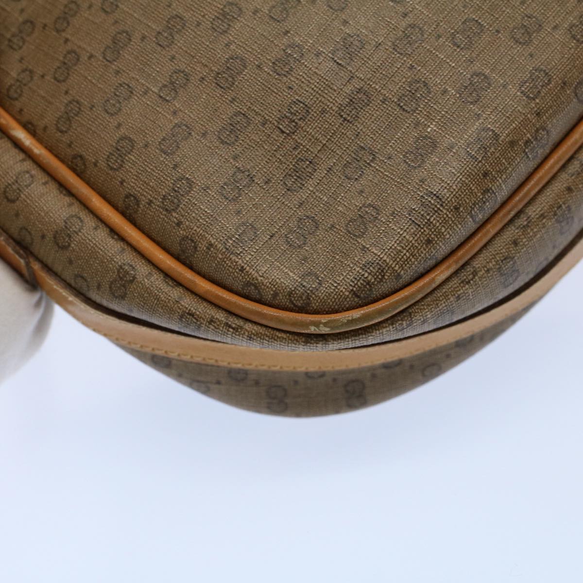 GUCCI Micro GG Canvas Shoulder Bag PVC Leather Beige 001 115 4425 ar10321