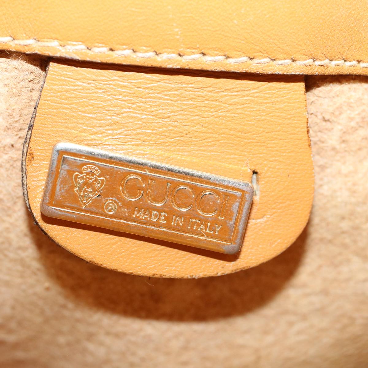 GUCCI Micro GG Canvas Shoulder Bag PVC Leather Beige 001 115 4425 ar10321