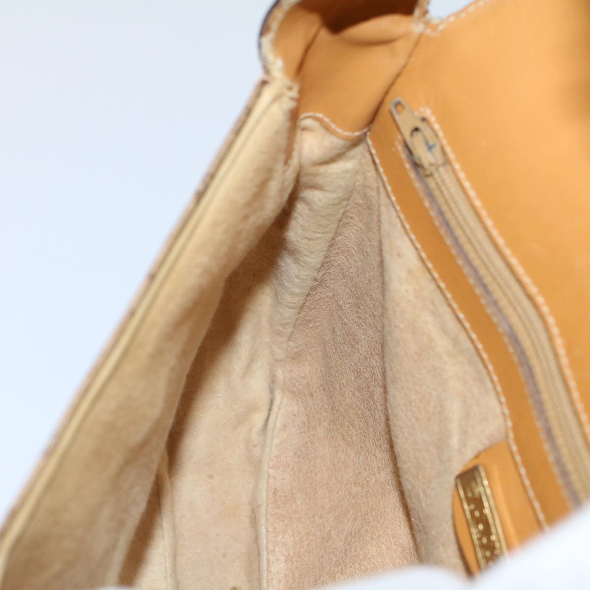 GUCCI Micro GG Canvas Shoulder Bag PVC Leather Beige 001 115 4425 ar10321