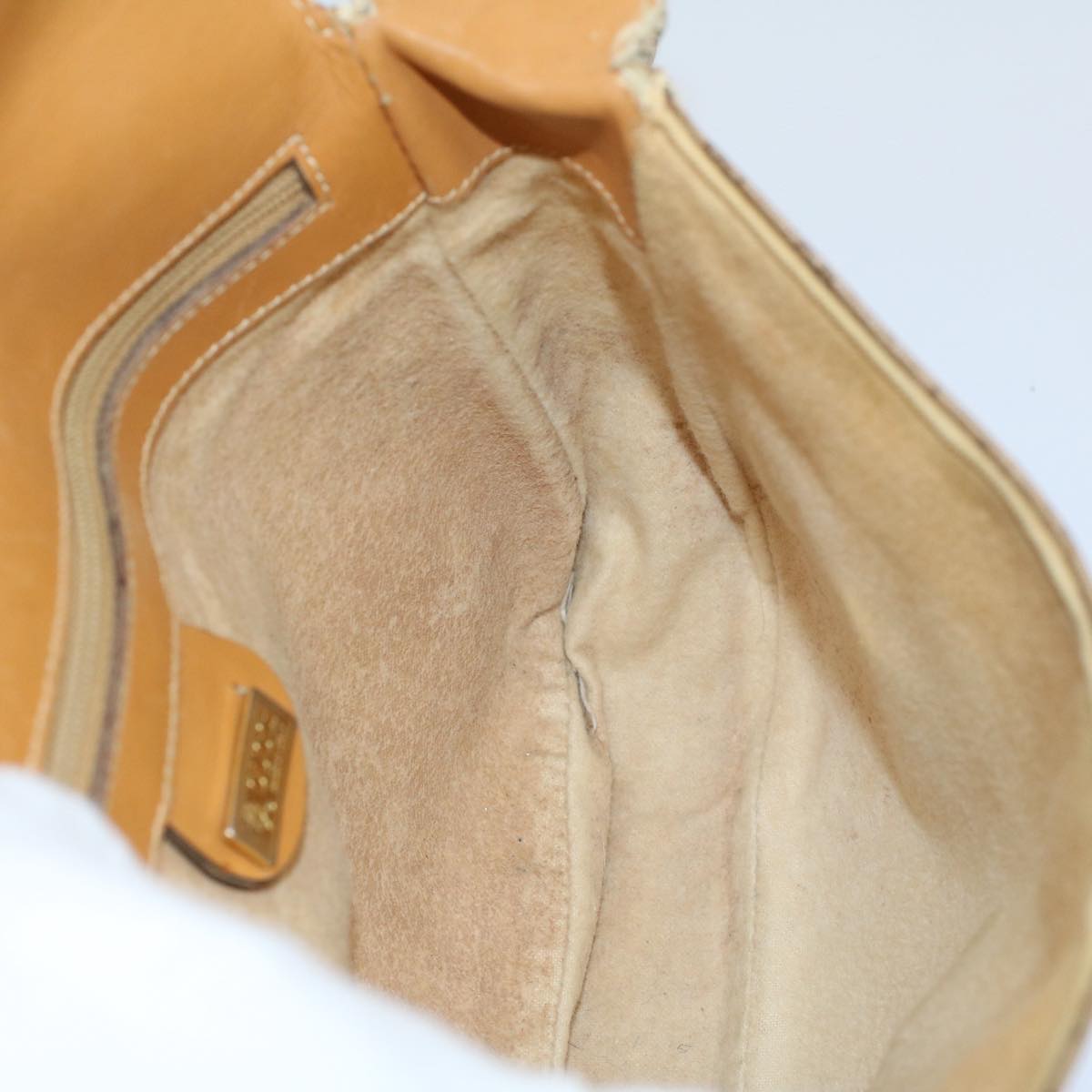 GUCCI Micro GG Canvas Shoulder Bag PVC Leather Beige 001 115 4425 ar10321