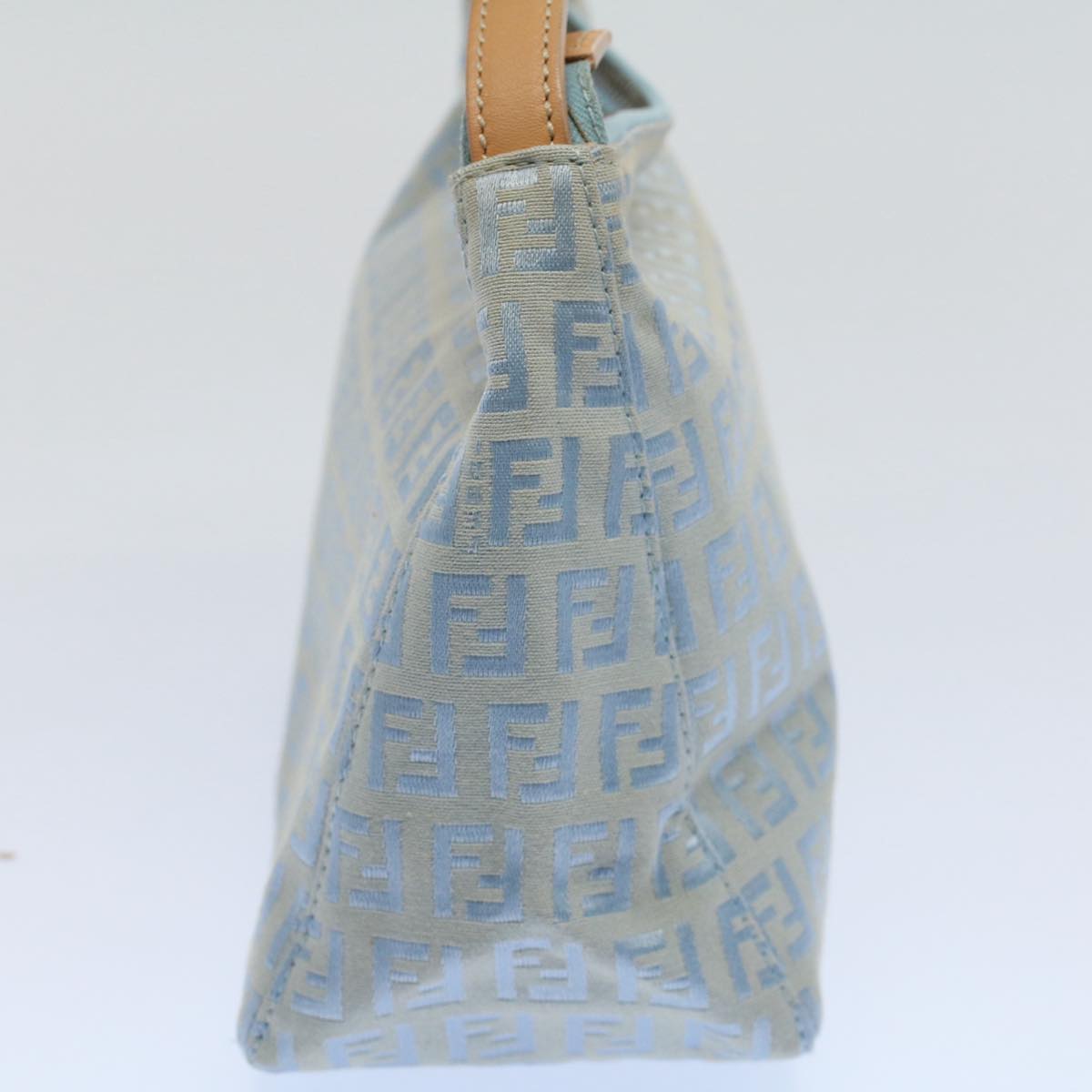 FENDI Zucchino Canvas Hand Bag Blue ar10327