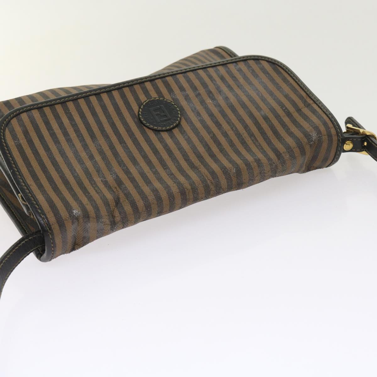 FENDI Pecan Canvas Shoulder Bag Brown ar10375B