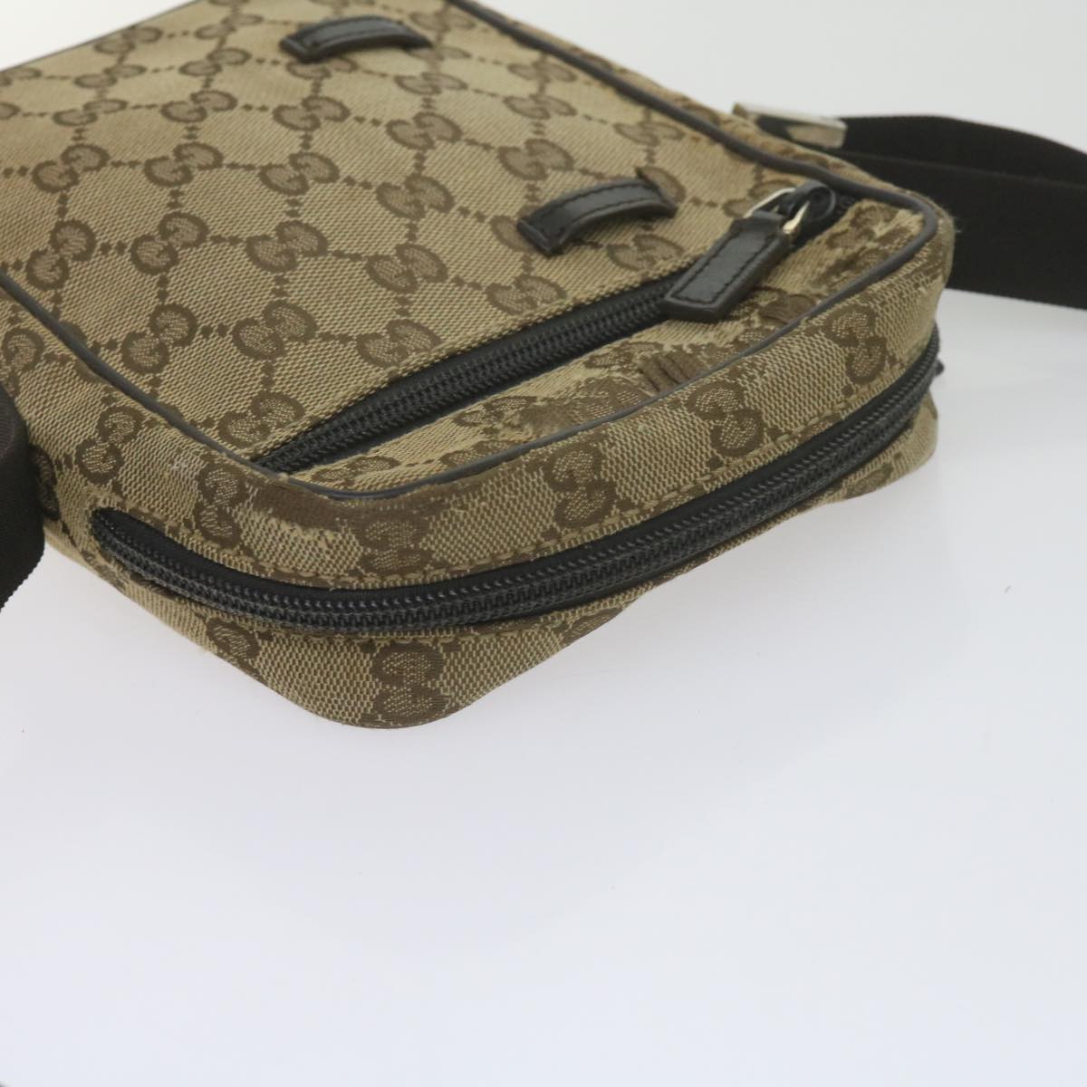 GUCCI GG Canvas Web Sherry Line Shoulder Bag 3Set Beige ar10786