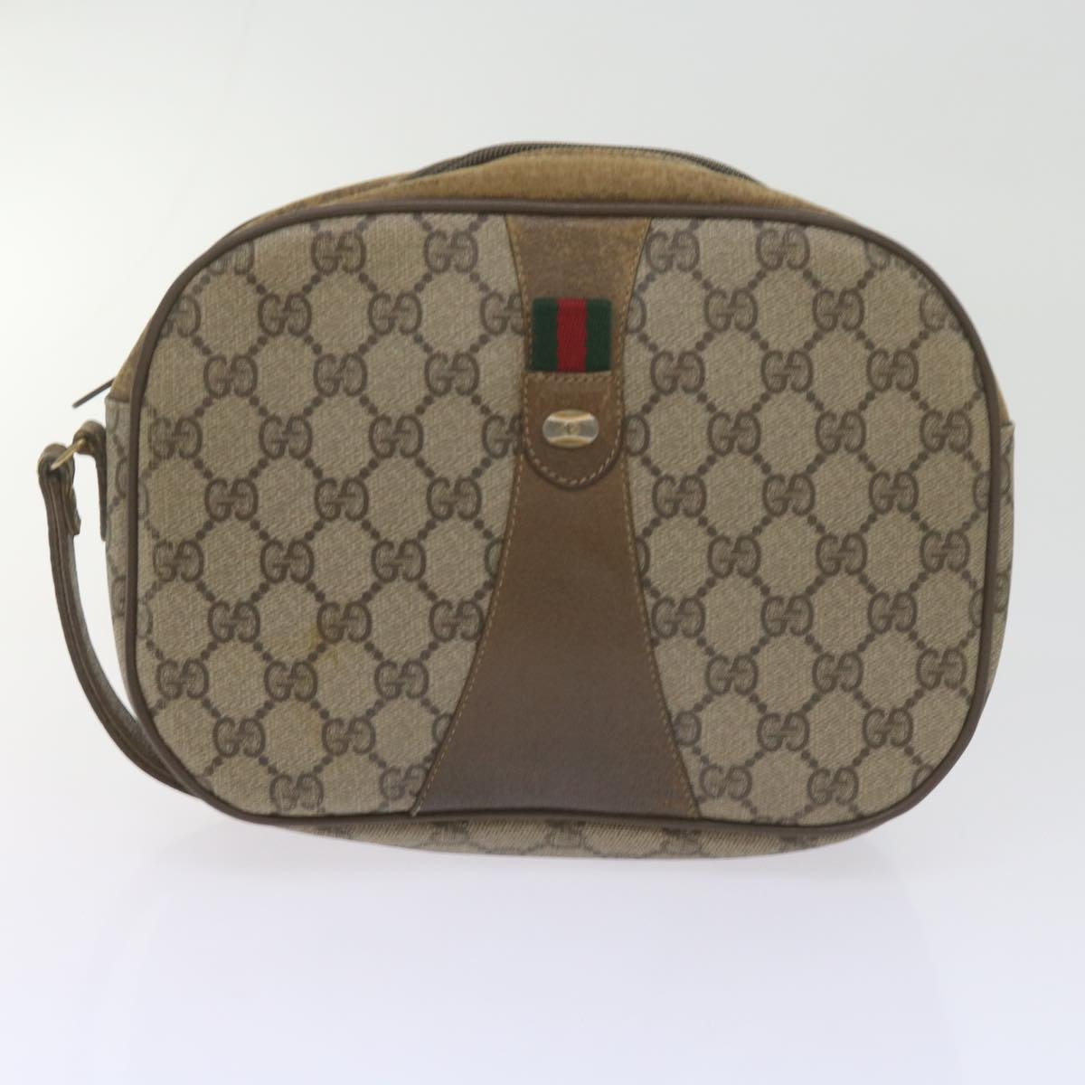 GUCCI GG Canvas Web Sherry Line Shoulder Bag 3Set Beige ar10786