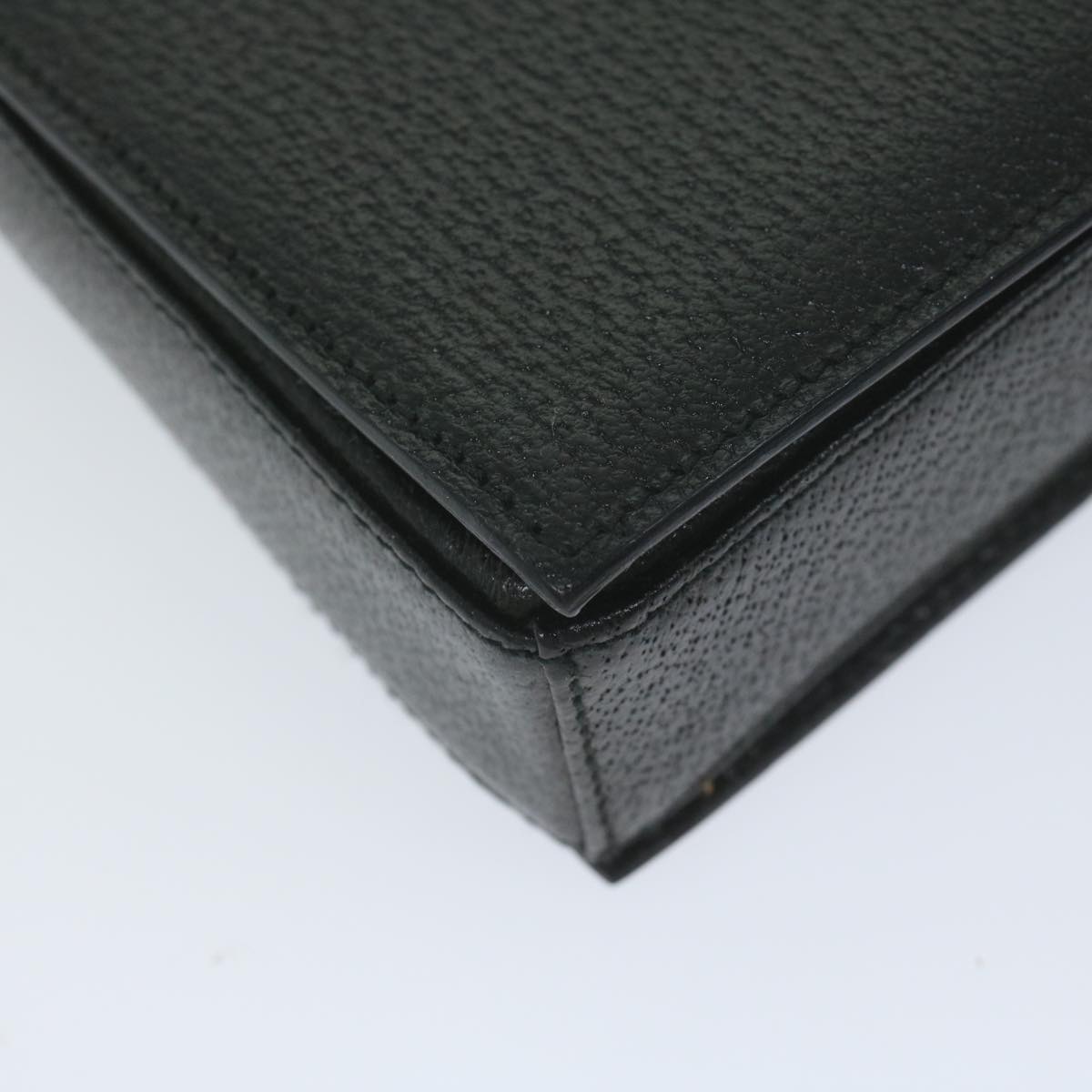 GUCCI Shoulder Bag Leather Black ar11004