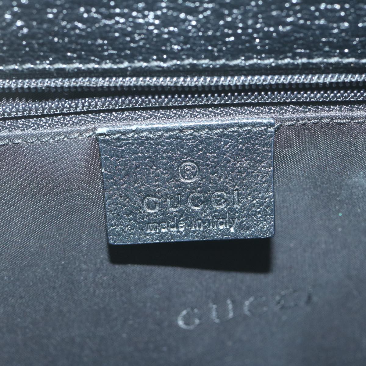 GUCCI Shoulder Bag Leather Black ar11004