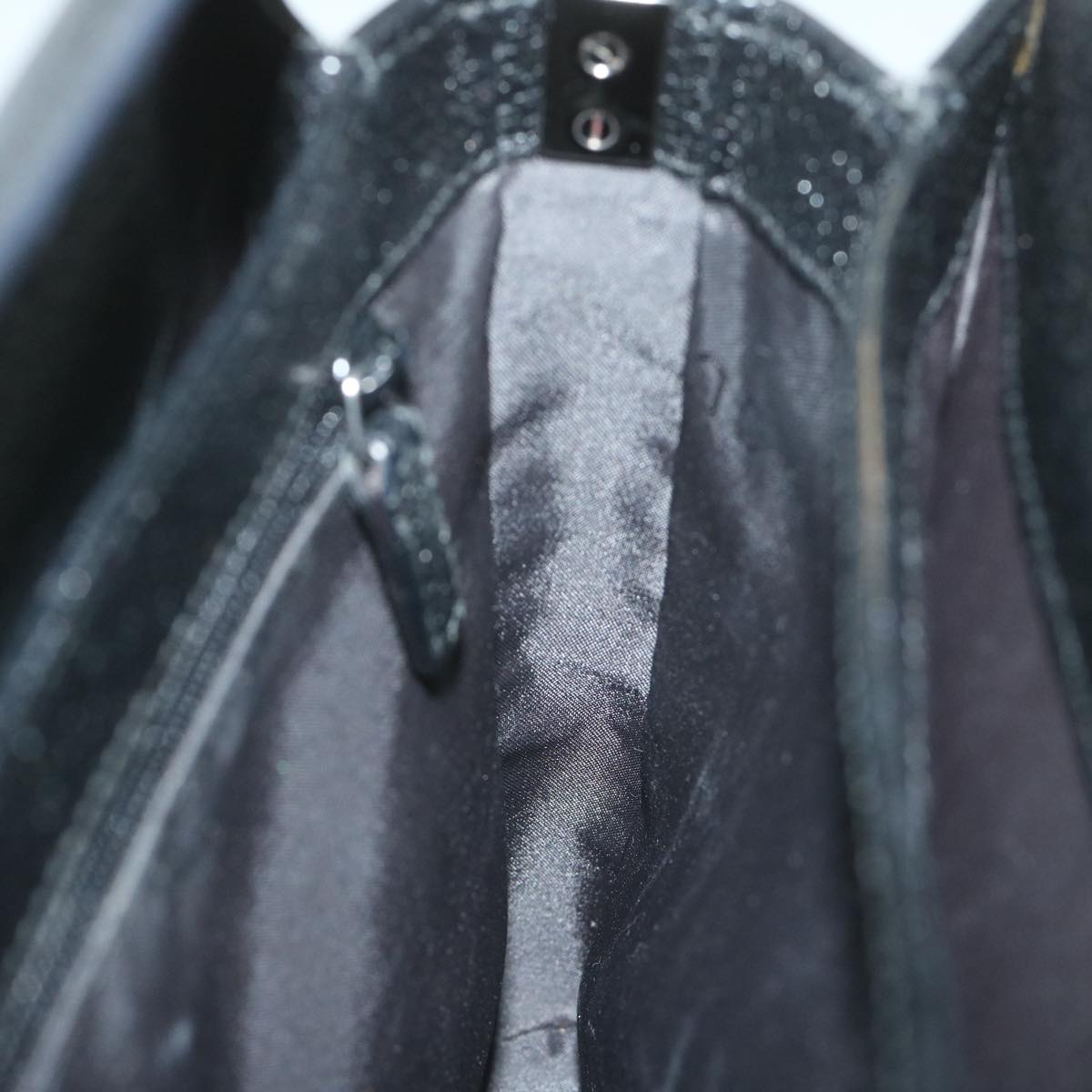 GUCCI Shoulder Bag Leather Black ar11004
