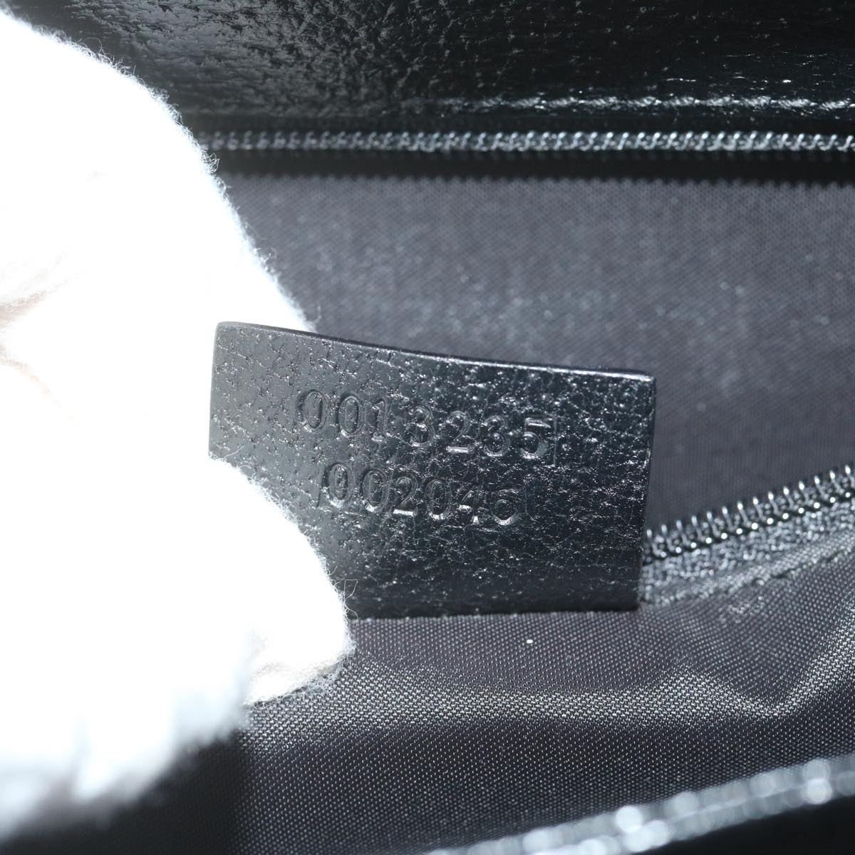 GUCCI Shoulder Bag Leather Black ar11004