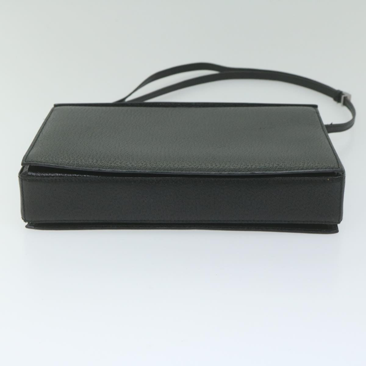 GUCCI Shoulder Bag Leather Black ar11004