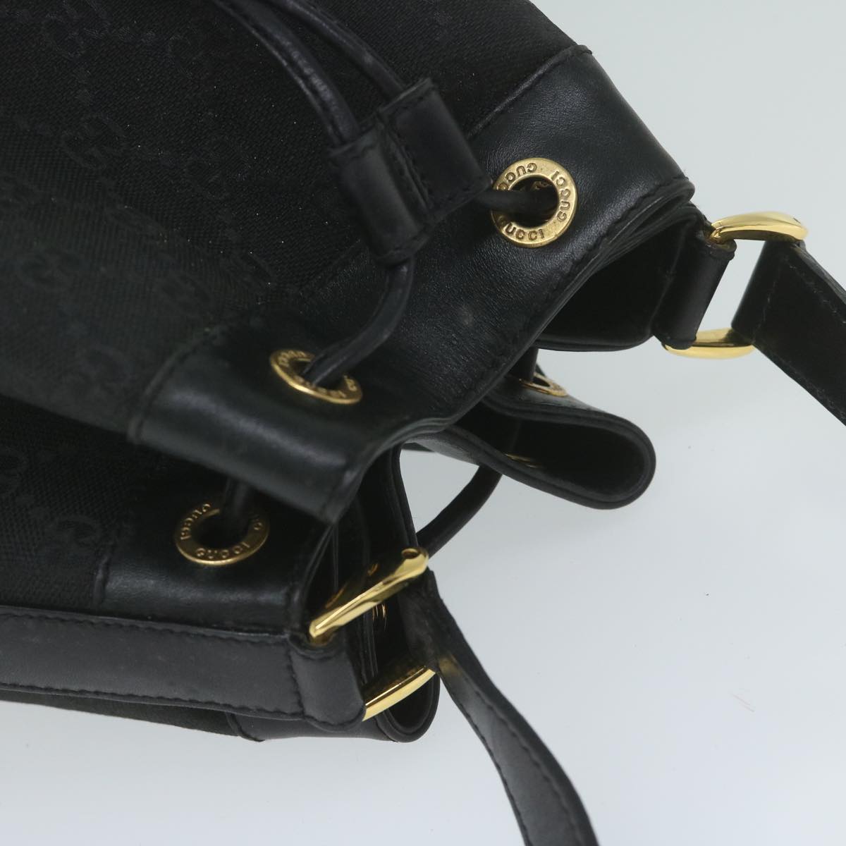 GUCCI GG Canvas Shoulder Bag Black 001 2854 1627 ar11015