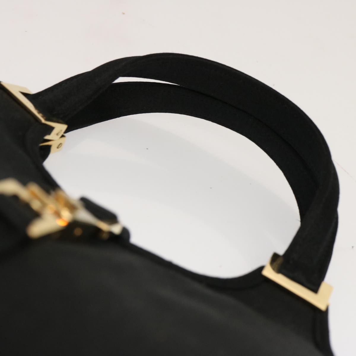 GUCCI Jackie Hand Bag Satin Black 005 0788 00926 ar11686