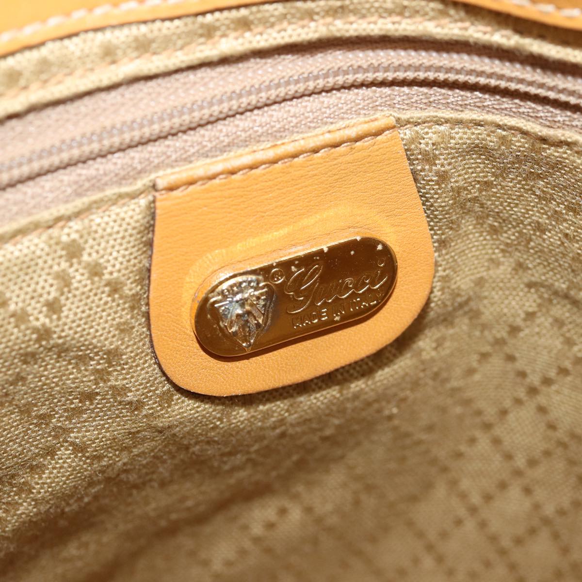 GUCCI Micro GG Supreme Shoulder Bag PVC Beige ar11825