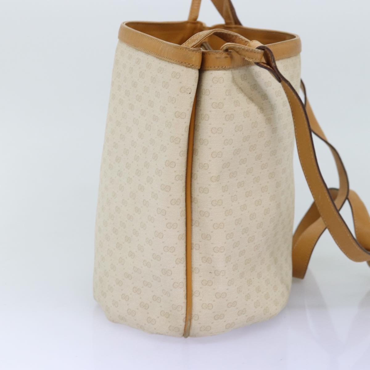 GUCCI Micro GG Supreme Shoulder Bag PVC Beige ar11825
