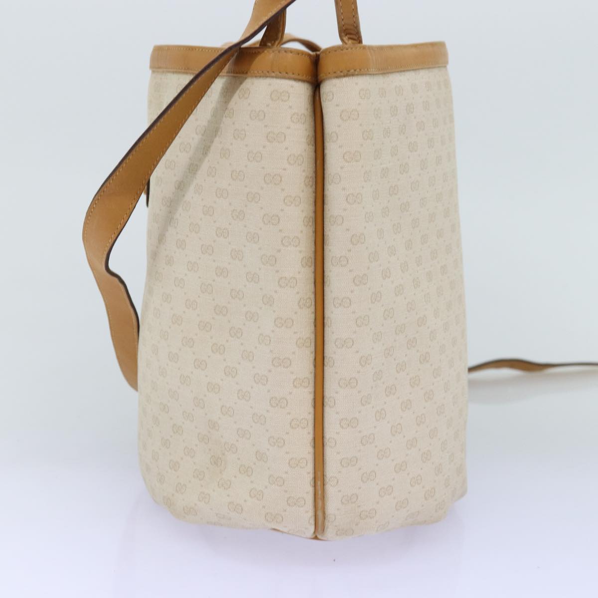 GUCCI Micro GG Supreme Shoulder Bag PVC Beige ar11825