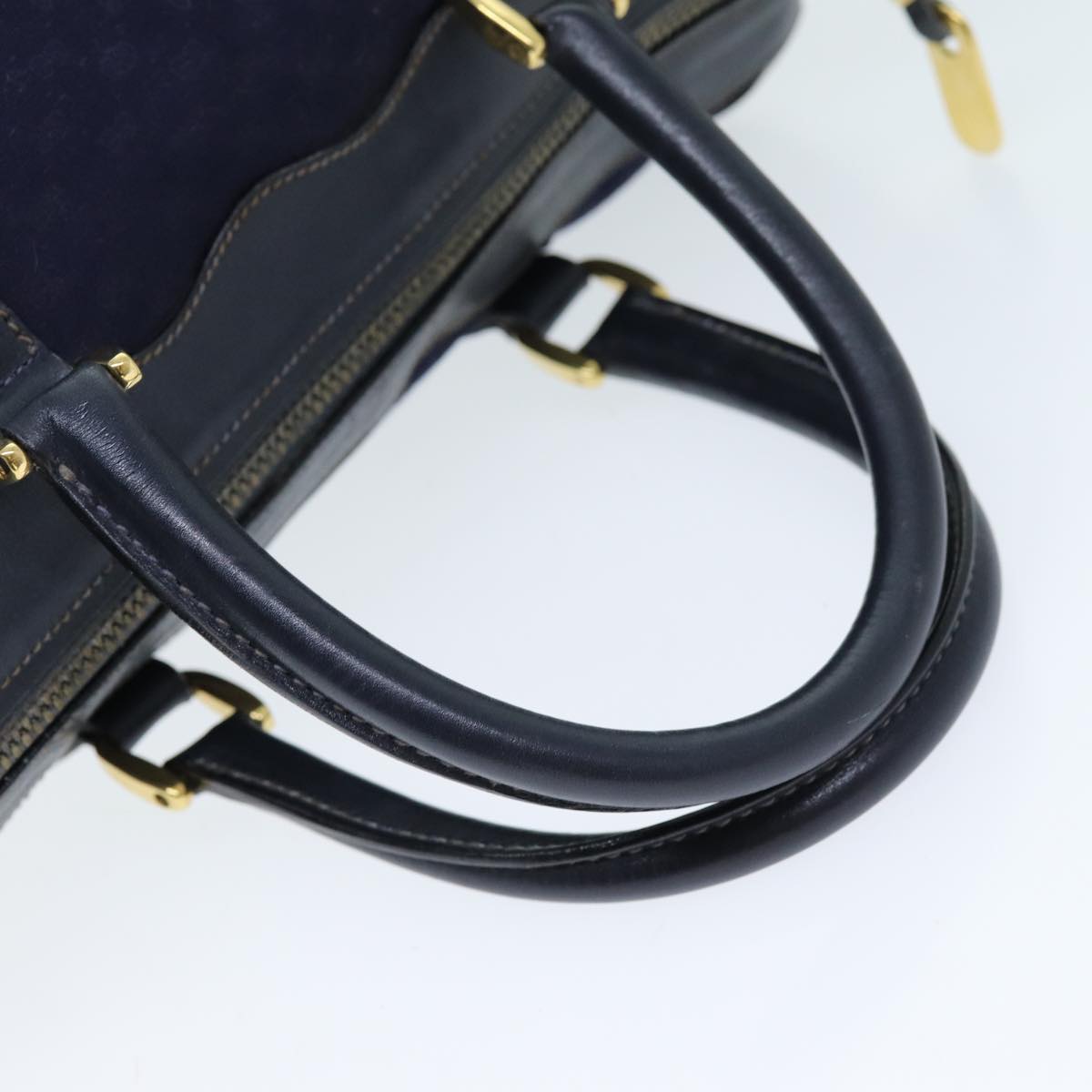 GUCCI Micro GG Canvas Boston Bag Blue ar11842