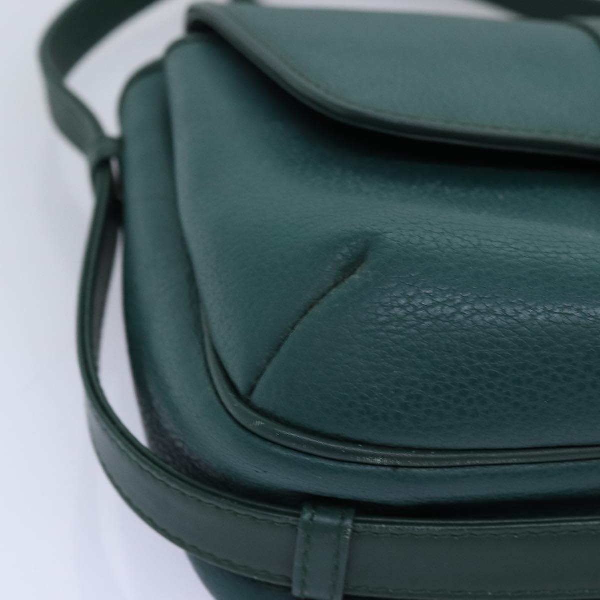 GUCCI Shoulder Bag Leather Green ar11848