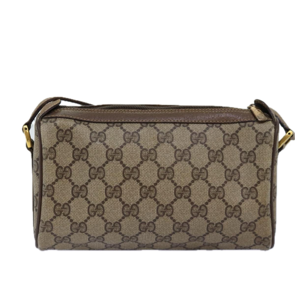 GUCCI GG Supreme Web Sherry Line Shoulder Bag Beige Red 89 02 018 ar11875