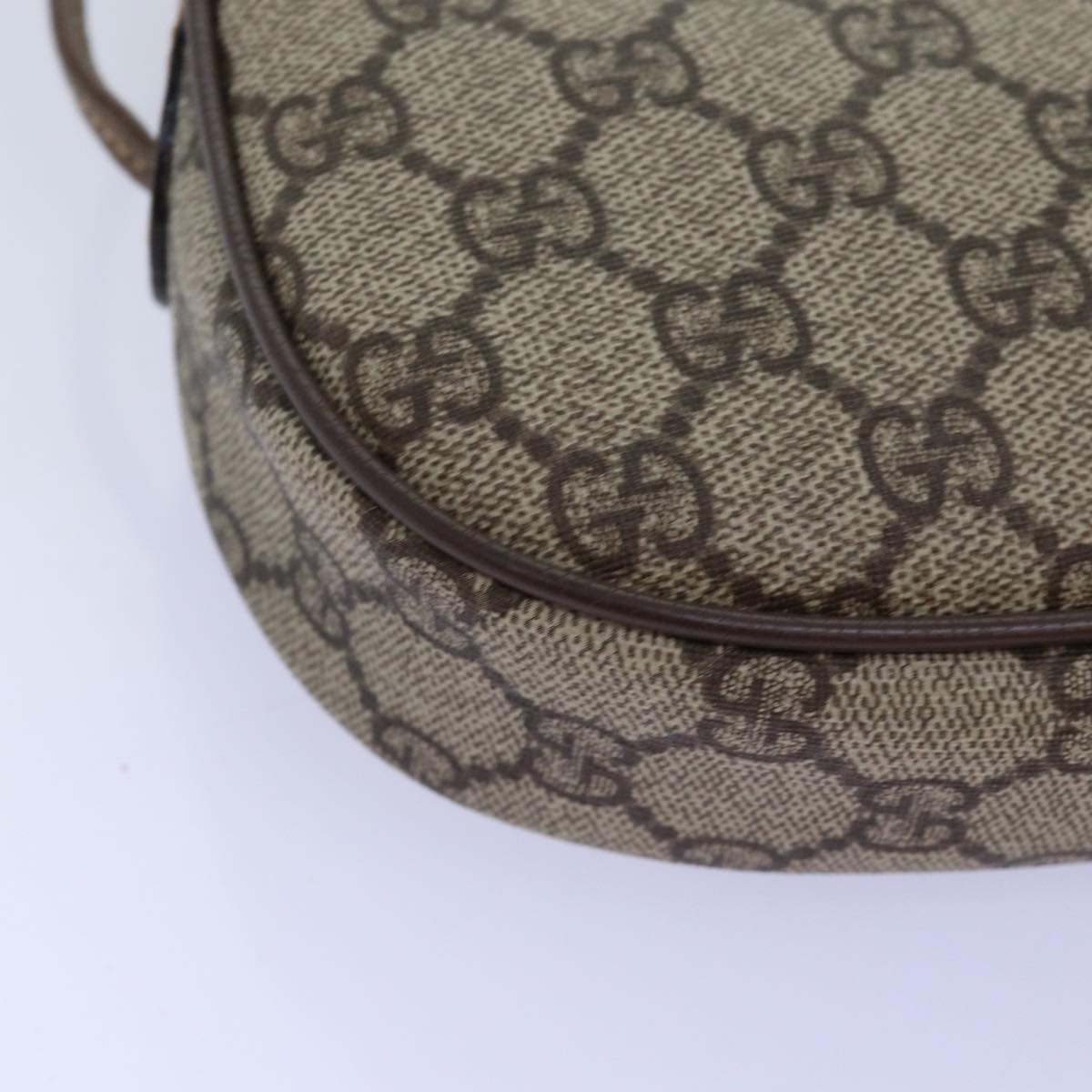 GUCCI GG Supreme Web Sherry Line Shoulder Bag PVC Beige Red 007 58 ar11876
