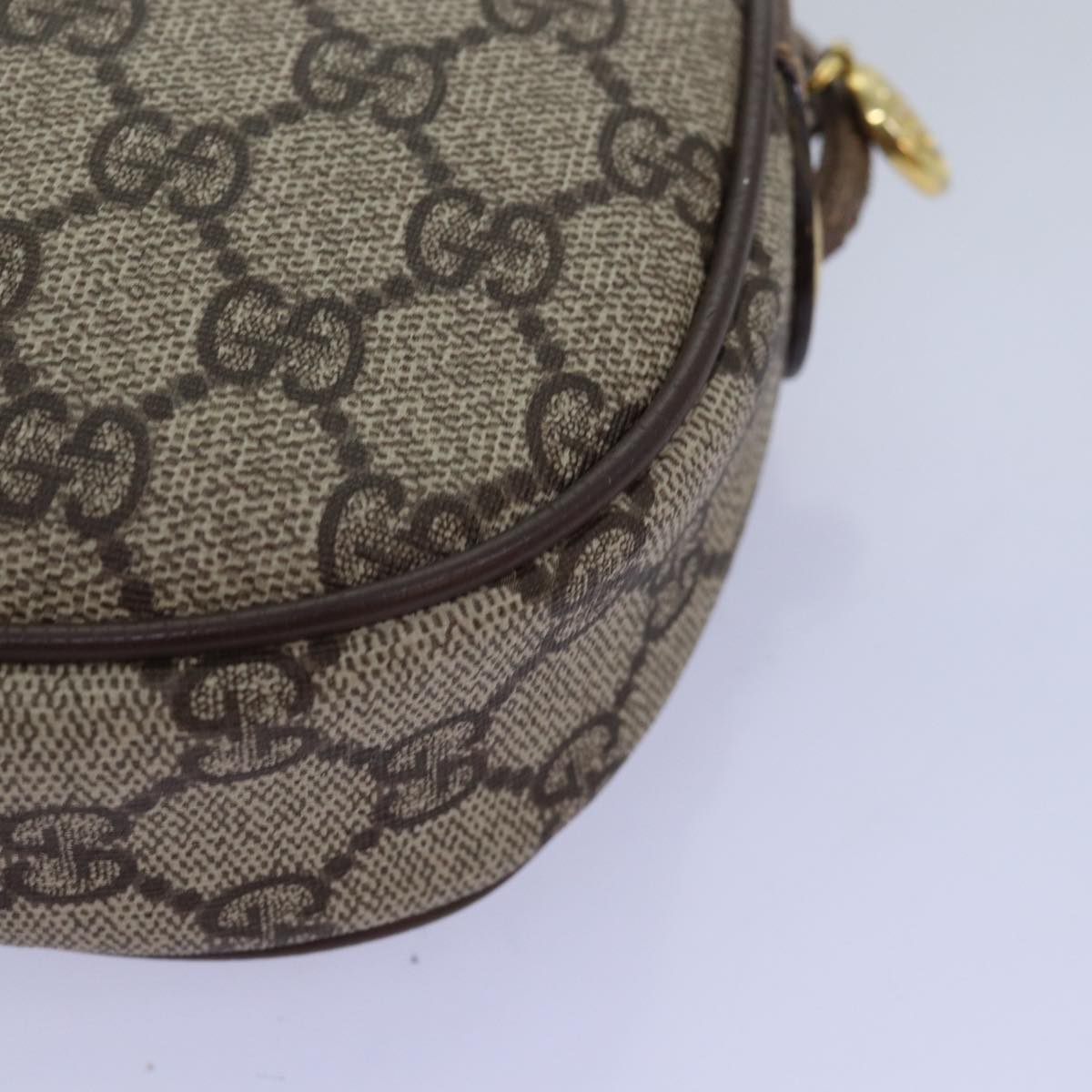 GUCCI GG Supreme Web Sherry Line Shoulder Bag PVC Beige Red 007 58 ar11876
