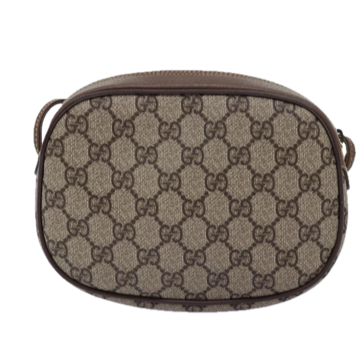 GUCCI GG Supreme Web Sherry Line Shoulder Bag PVC Beige Red 007 58 ar11876