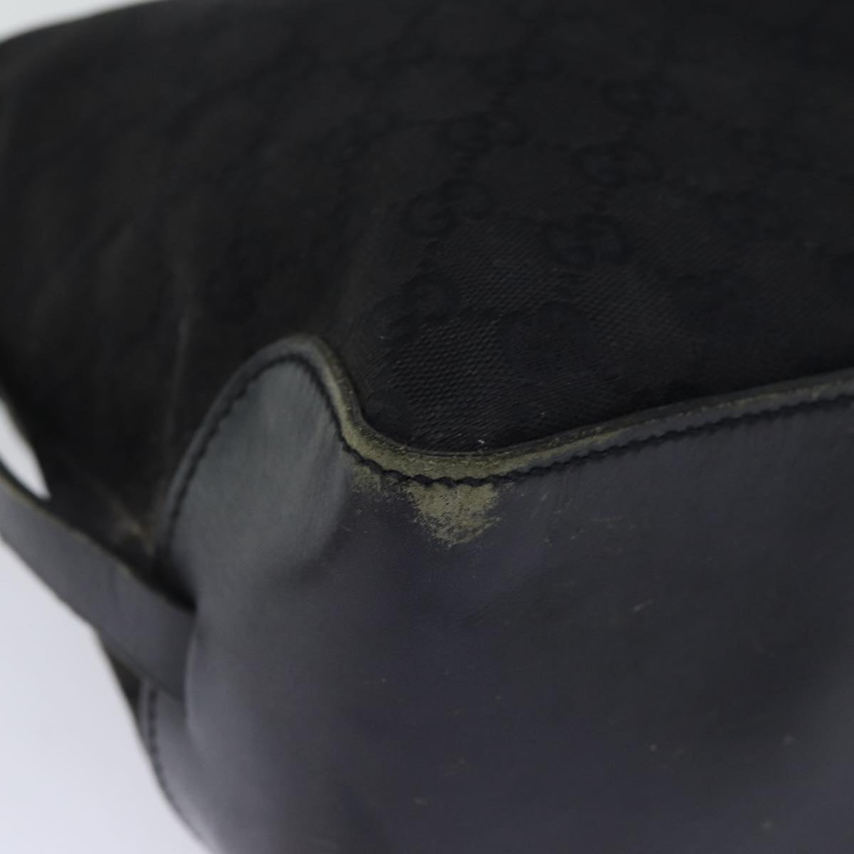 GUCCI GG Canvas Hand Bag Black ar11879