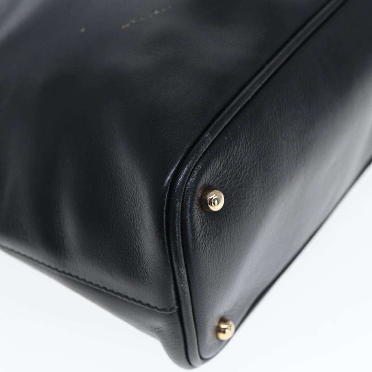 GUCCI Bamboo Hand Bag Leather Black 000 1186 0289 ar11883