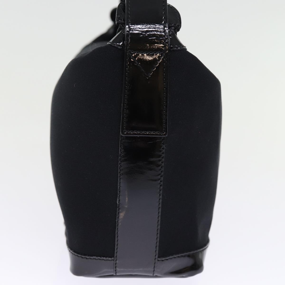 GUCCI Bamboo Hand Bag Nylon Black ar11884
