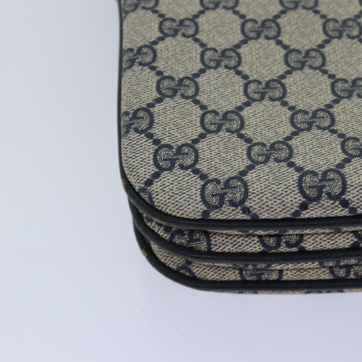 GUCCI GG Supreme Shoulder Bag PVC Leather Navy 004 106 0024 ar11976