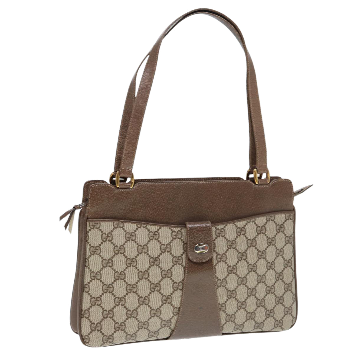 GUCCI GG Supreme Hand Bag PVC Beige 86 02 021 ar11979