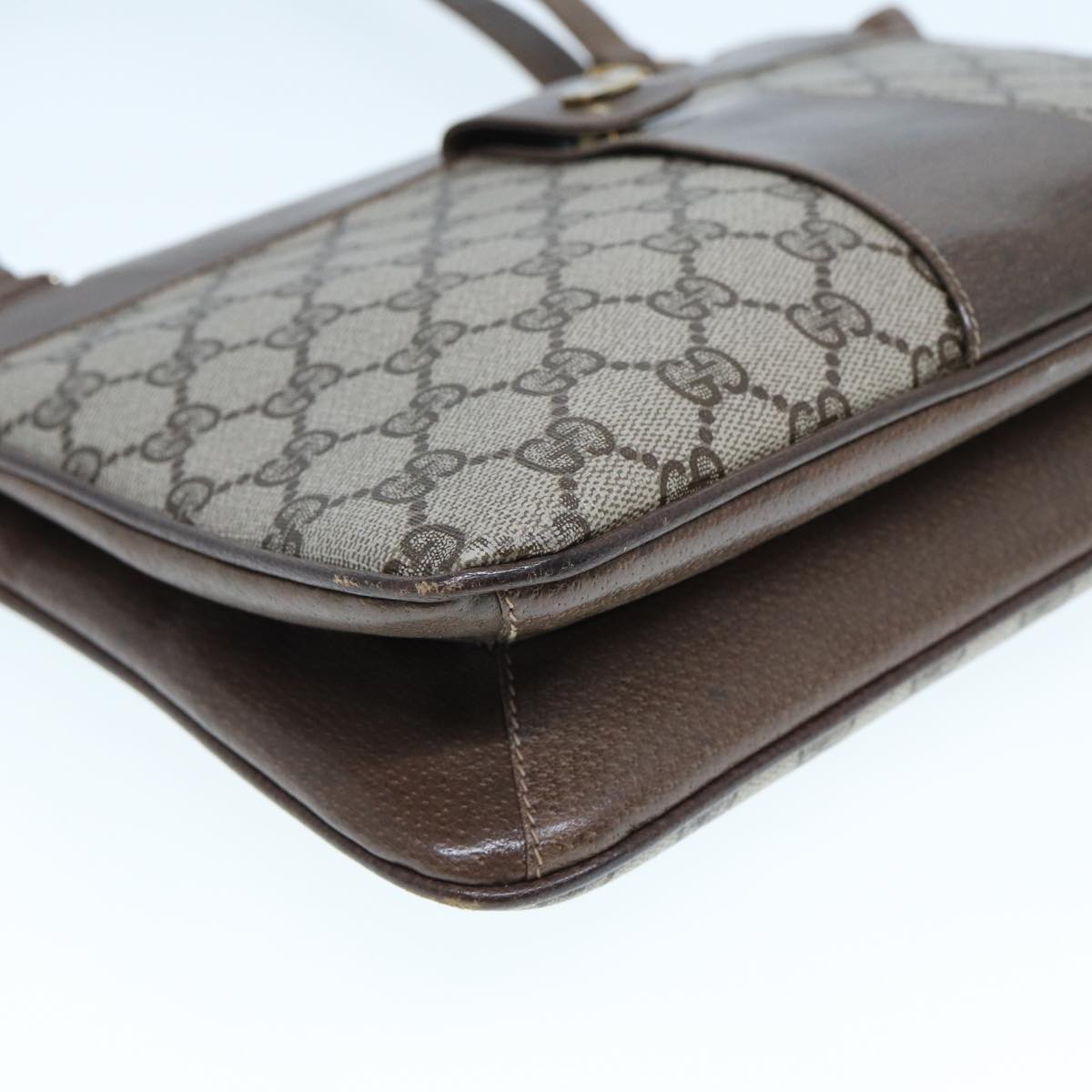 GUCCI GG Supreme Hand Bag PVC Beige 86 02 021 ar11979